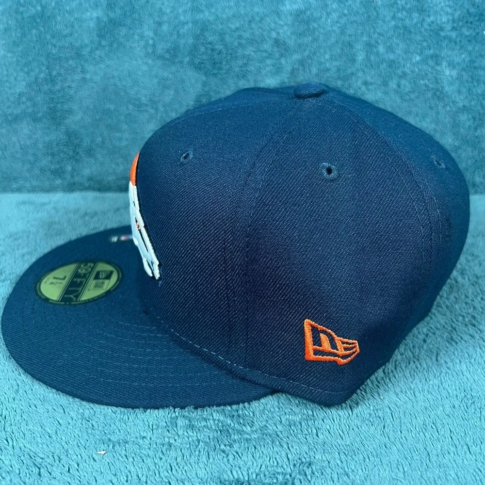 New‎ Era 59FIFTY Denver Broncos Unisex Classic Dark Blue Fitted Hat Size 7